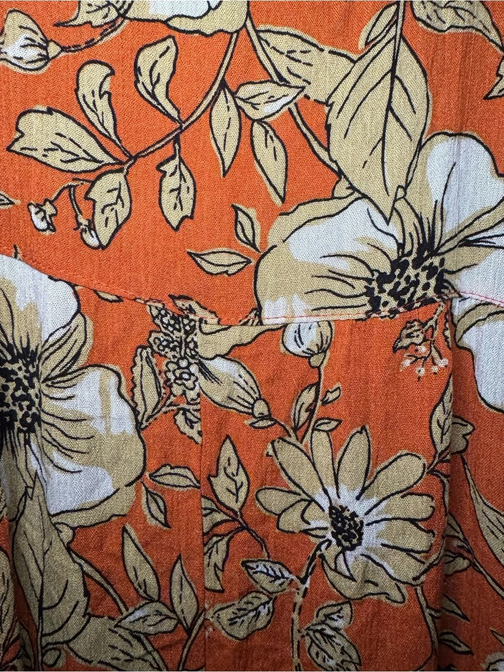 Kori Orange Floral Maxi Slip Dress with Adjustable Spaghetti Straps - Picture 10 of 10